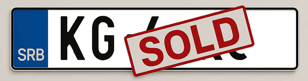 registarska auto tablica kg-4-kg