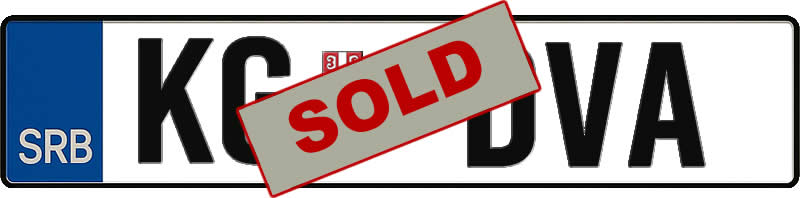 registarska auto tablica kg-dva-s